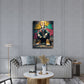 Street Art Wandbild im Hochformat an einer Wohnraumwand