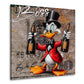 Dagobert Boss Pop Art mit Champagner Cartoon Wandbild