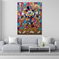 Dagobert Pop Art Wandbild im Hochformat an einer Wohnraumwand