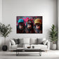 Drei coole Affen Panorama in Pastelltönen Wandbild