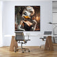 Duck elegante Dame im Cocktail Kleid Luxus Bar Stil Wandbild