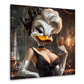 Duck elegante Dame im Cocktail Kleid Luxus Bar Stil Wandbild