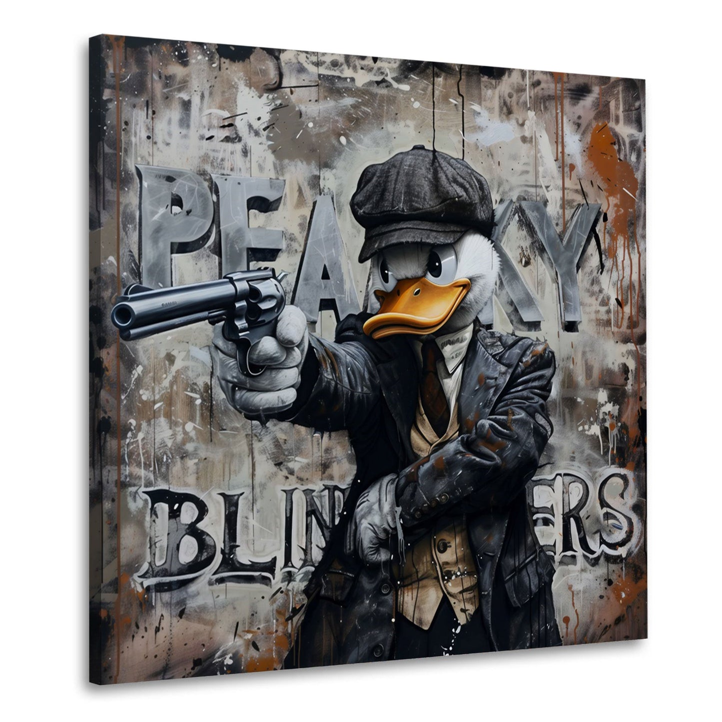 Duck Gangster Street Art im modernen Stil Wandbild
