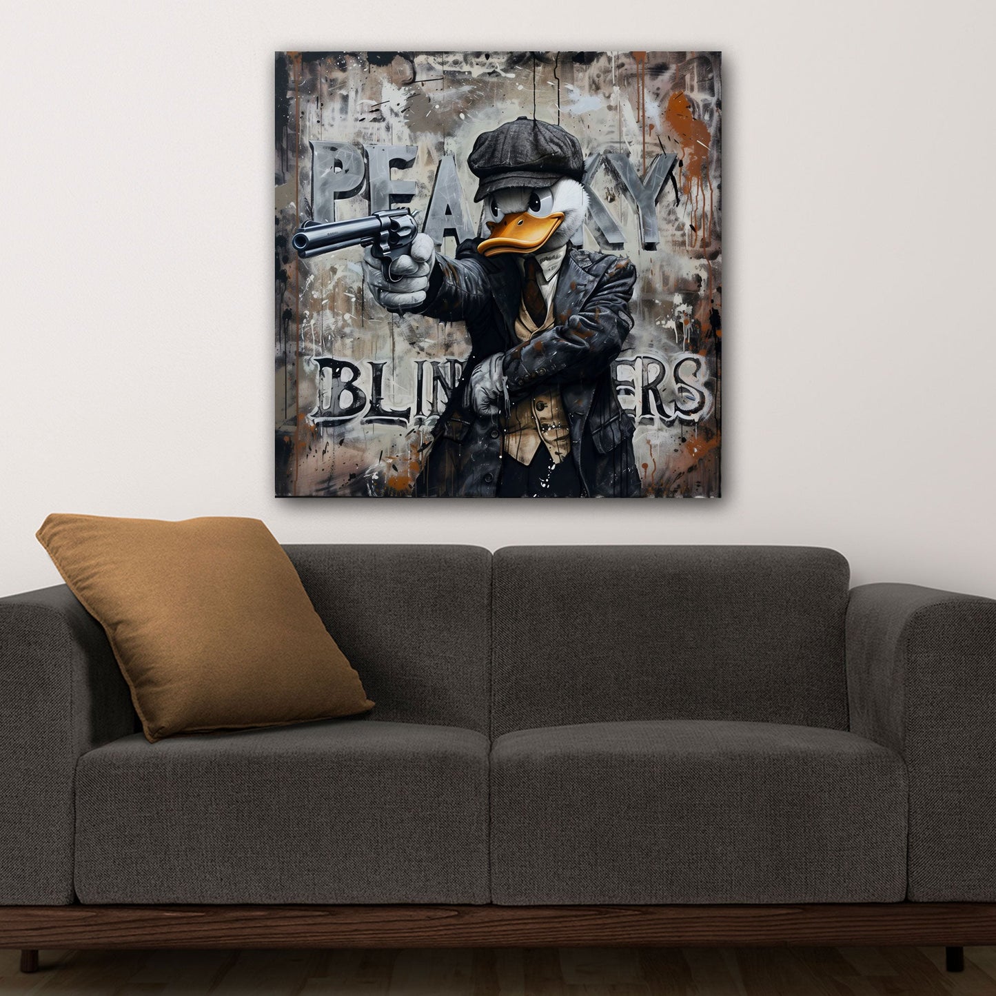 Duck Gangster Street Art im modernen Stil Wandbild