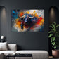 Dynamischer Stier Farbspritzer Explosion Wandbild