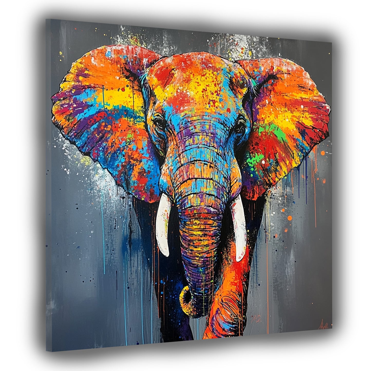 Elefant Pop Art Tierporträt Wandbild