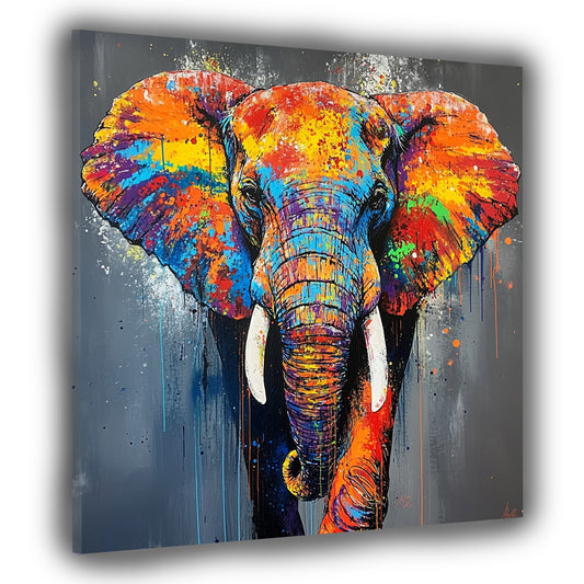 Elefant Pop Art Tierporträt Wandbild