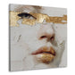 Face Art goldene Strukturmalerei in Aquarell Wandbild