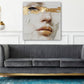 Face Art goldene Strukturmalerei in Aquarell Wandbild