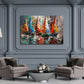 Maritimes Wandbild im Querformat an einer Wohnraumwand