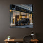 Fashion Store mit Luxus Auto G-Klasse bei Nacht Wandbild