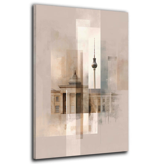 Fernsehturm Berlin Architektur klassisch geometrisch Wandbild