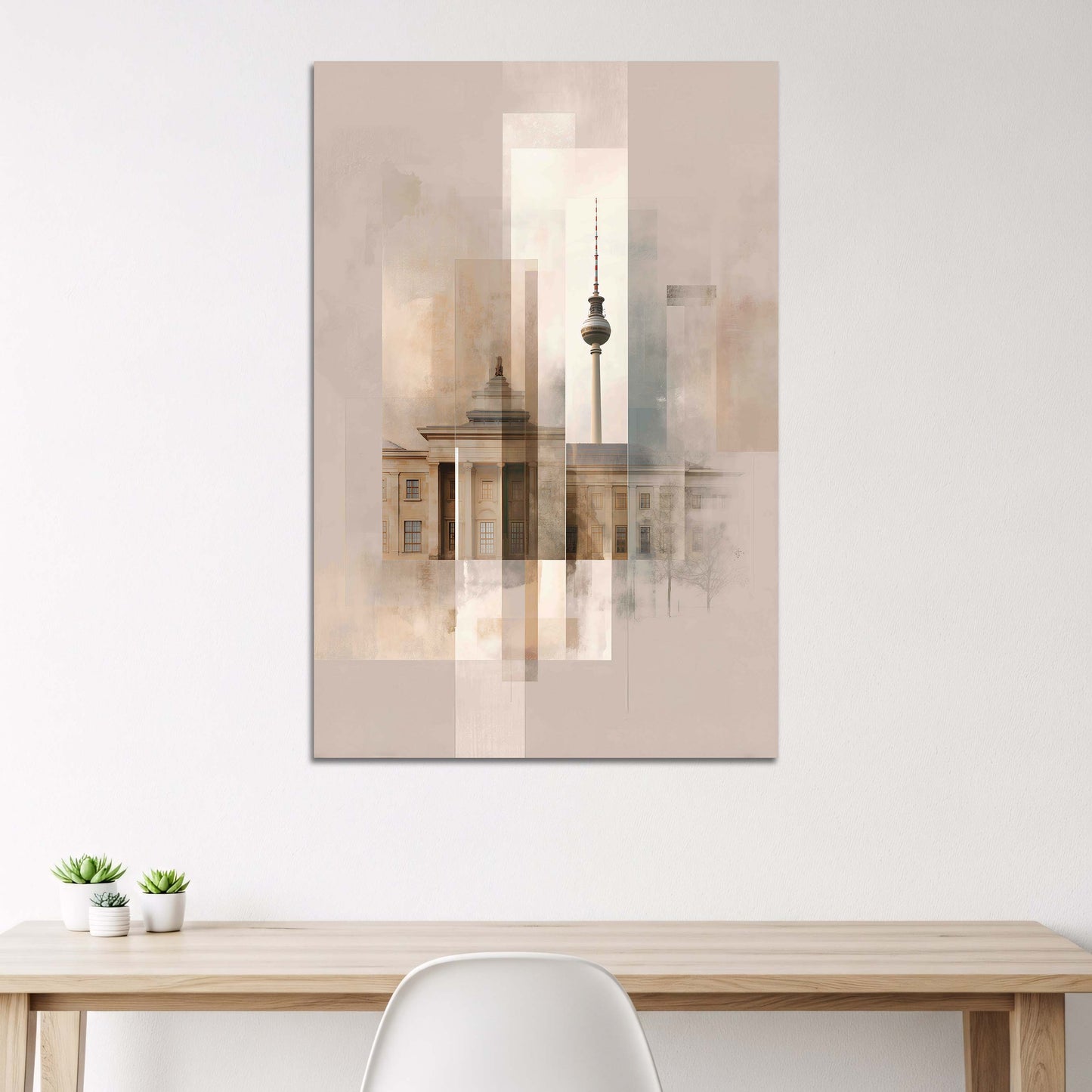 Fernsehturm Berlin Architektur klassisch geometrisch Wandbild