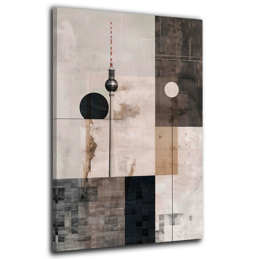 Fernsehturm Berlin geometrisch abstrakt Architektur Wandbild