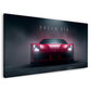 Ferrari Sportwagen in Rot Front mit Nebel Motivation Wandbild