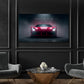 Ferrari Sportwagen in Rot Front mit Nebel Motivation Wandbild