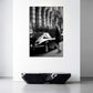 Fotografie Oldtimer Frau stilvoll schwarz weiß Wandbild