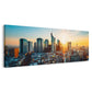 Frankfurt Skyline bei Sonnenaufgang Panorama Wandbild im Querformat