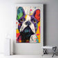 Franzoesische Bulldogge im bunten Pop Art Stil Wandbild