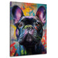 Französische Bulldogge Pop Art Hund Porträt Wandbild