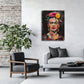 Pop Art Wandbild im Hochformat an einer Wohnraumwand