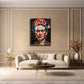Pop Art Wandbild im Hochformat an einer Wohnraumwand