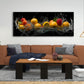 Früchte Wasser Splash Citrus Apfel Orange Wandbild