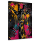 Giraffe Aquarell bunt als Kunstwerk Wandbild