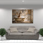 Giraffe Badewanne Schaumbad Vintage Badezimmer Tier Wandbild