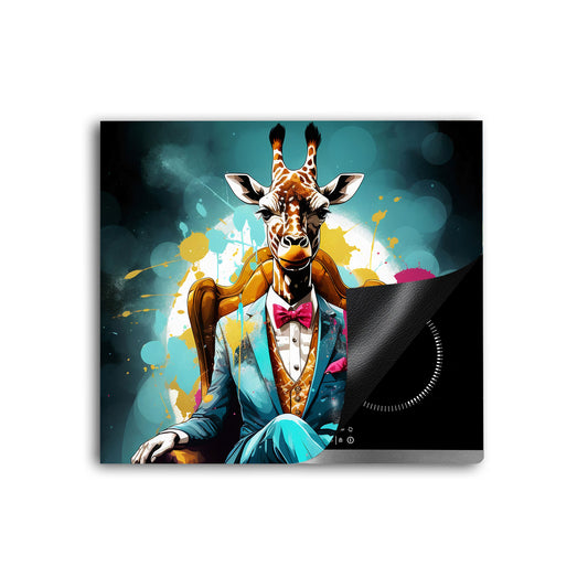 Giraffe im Anzug Herdabdeckplatte Induktionsschutz für Ceranfeld & Küche Deko