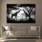 Giraffenpaar schwarz weiß Afrika Wandbild