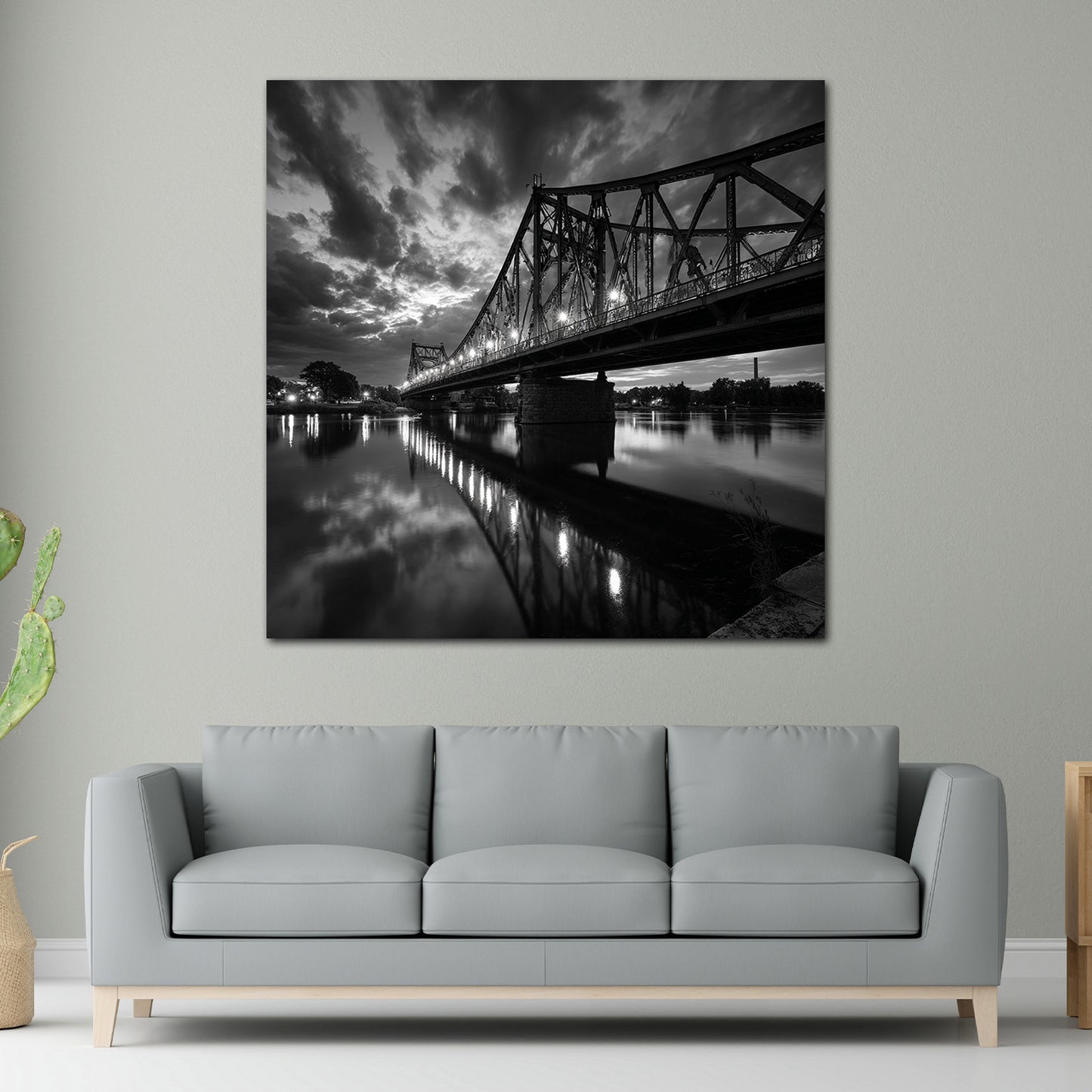 Glienicker Brücke Potsdam schwarz weiß Wandbild