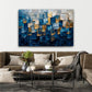 Gold Abstraktion Wandbild im Raum