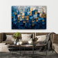 Gold Abstraktion Gemälde modern expressiv Wandbild – Raumansicht 2