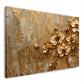 Goldene Blueten elegant in kraeftigen Toenen als Wandbild