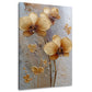 Goldene Blumen als Gemälde in kräftigen Tönen Wandbild