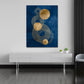 Minimalismus goldene Kreise und Linien Wandbild