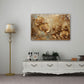 Goldene Orchideen elegant in Pastelltönen Wandbild