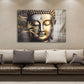 Goldener Buddha Zen Gesicht Asien Wandbild