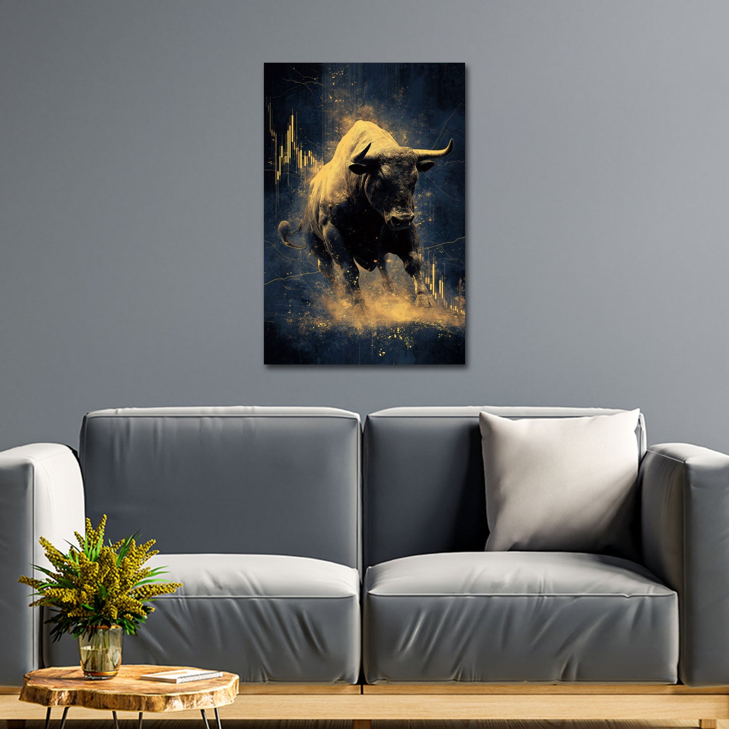 Goldener Bulle Börse Trading Erfolg Markt Wandbild