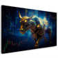 Goldener Bulle der Börse im Finanzmarkt Trading Chart Wandbild