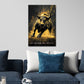 Goldener Bulle mit Börse Trading Erfolg buy the fear Wandbild