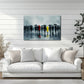 Modernes Wandbild im Querformat an einer Wohnraumwand