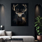 Hirsch Porträt Naturrealismus Dunkle Eleganz Wandbild