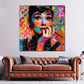 Ikone der Eleganz Audrey Pop Art Wandbild