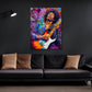 Jimi Hendrix abstrakt farbenfroh und expressiv Wandbild