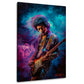 Jimi Hendrix Rocklegende bunt in Aquarell Wandbild