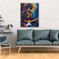 Jimi Hendrix farbenfroh und expressiv Wandbild