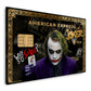 Joker auf American Success Karte in Pop Art Geld Wandbild