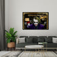 Joker auf American Success Karte in Pop Art Geld Wandbild